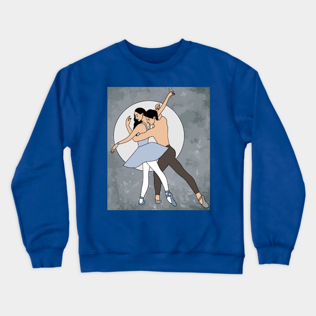 Dancing Ballerina Ballet Figures Crewneck Sweatshirt by flofin